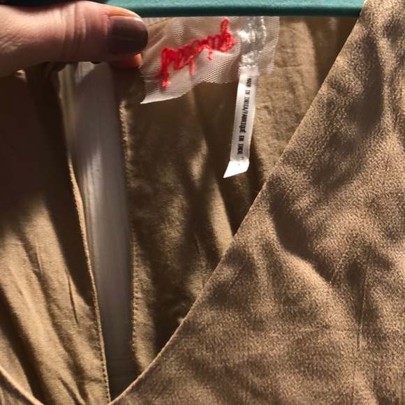 Free people dress.  Size 4.  Cream color with silver details. - Picture 11 of 15